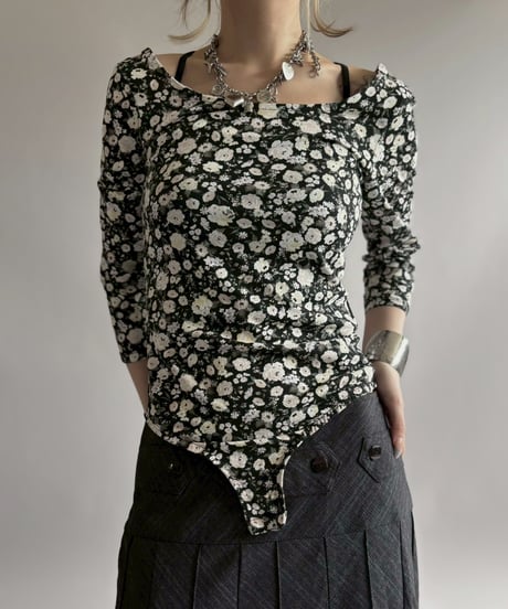 【USED】 Flower Pattern Leotard / 260425-018