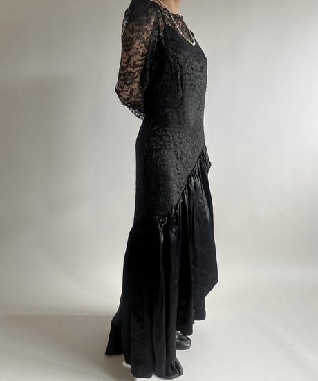 【USED】  Lace Pattern Long One-Piece /250301-015