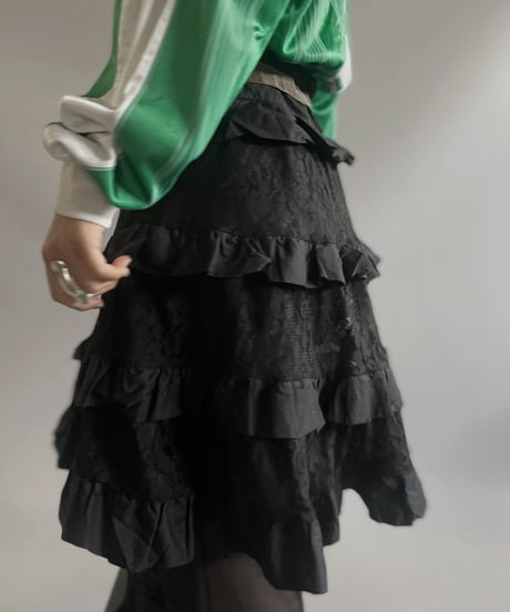 【USED】 Lace Tiered mini Skirt /230902-013