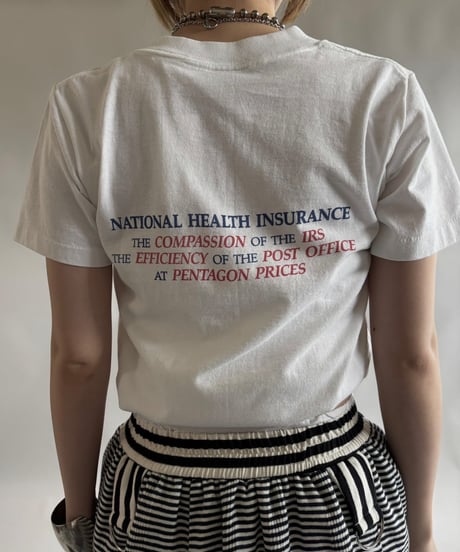 【USED】 RESIZED 90s ONEITA NATIONAL HEALTH INSURANCE T-Shirt / 250830-010