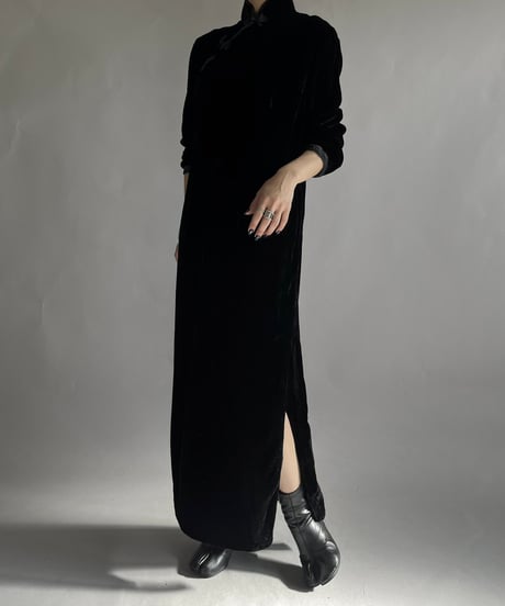 【USED】 Velour China Dress /241214-015
