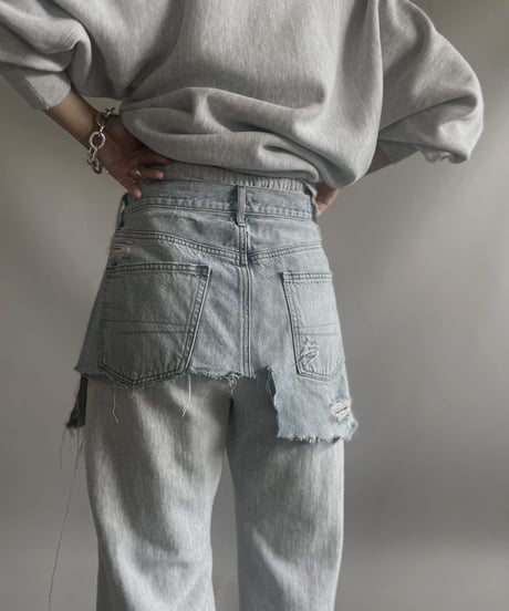 【USED 】CUT OFF Denim Skirt / 231014-005