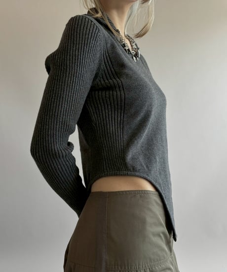 【RE;CIRCLE】 RE Rib Knit Leotard Top / 260416-007