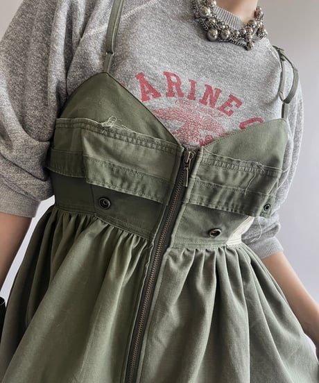 【RE;CIRCLE】 RE ARMY Zip Corset Bustier/ 250508-005