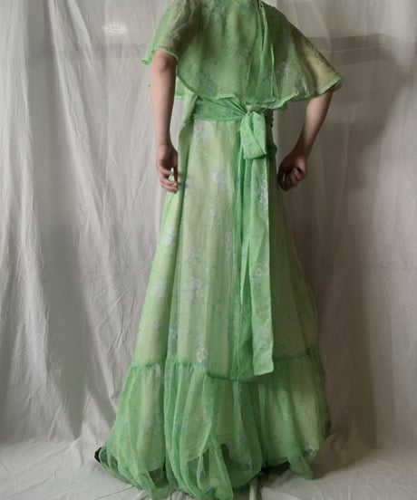 【USED】 Flower Patterned See-through N/S Dress/210714-033