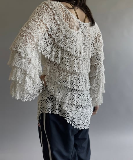 【USED】 Lace Patterned L/S Top  /240608-032