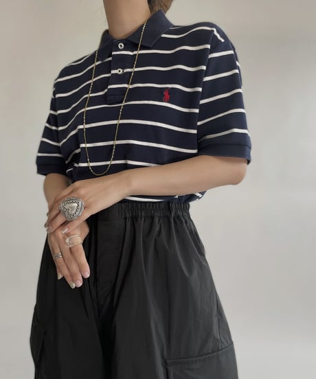 【USED】  Polo Ralph Lauren Striped Polo Shirt / 220730-009