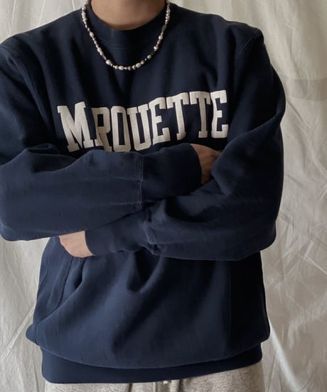 【USED】 90's USA Champion Reverse Weave MARQUETTE①/210324-018