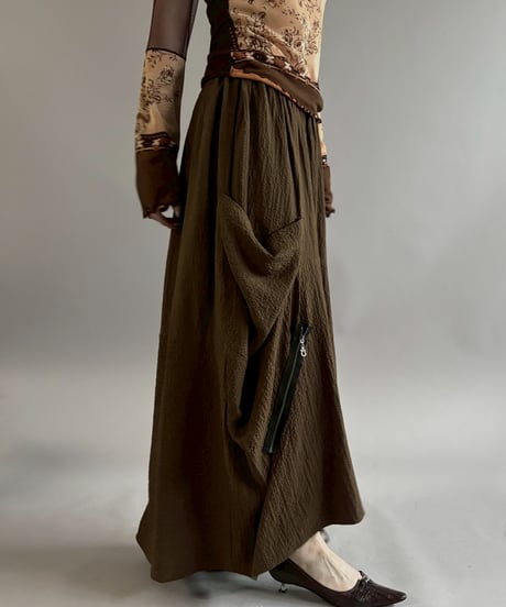 【USED】 Drawstring Design Long Skirt /260502-018