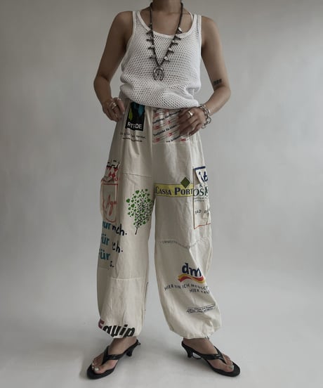 【RE;CIRCLE】 RE Eco-Friendly Bag Draw Cord Pants / 220804-020