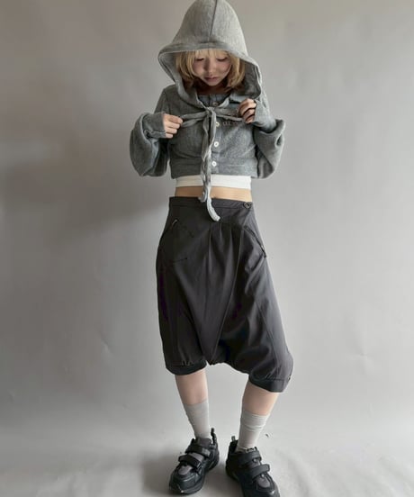 【RE;CIRCLE】 RE Hooded Acrylic Short Cardigan / 251016-009