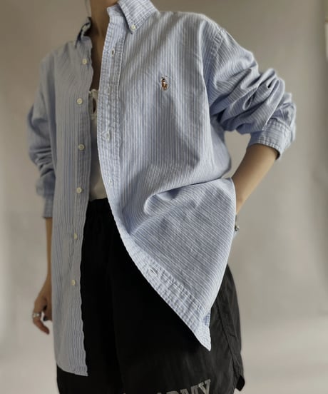 【USED】  Ralph Lauren L/S strip Shirt / 230608-001