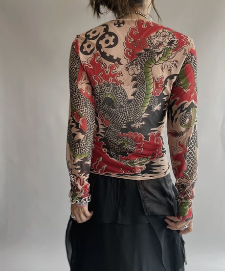 【USED】  Poly Long Sleeved Top / 220924-014