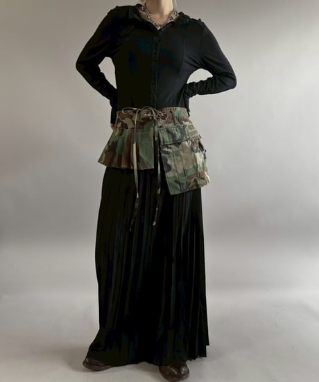 【3月中旬頃発送 / RE;CIRCLE】 RE Military Camouflage Wrap Skirt / 260226-001