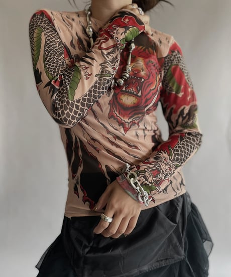 【USED】  Poly Long Sleeved Top / 220924-014