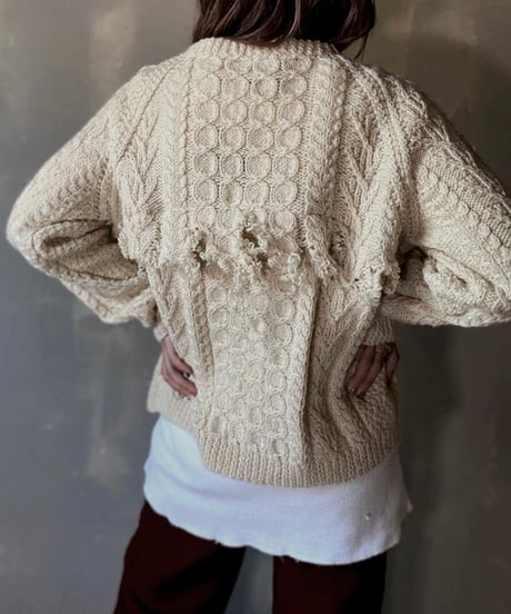 【RE;CIRCLE】 Fringe Cable Knit Cardigan ② / 201112-026