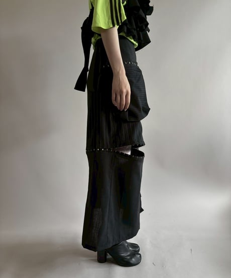 【RE;CIRCLE】 RE Suit Asymmetry Long Skirt/ 250717-010