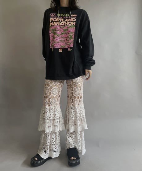 【RE;CIRCLE】 RE Crochet Tiered Pants / 230504-016