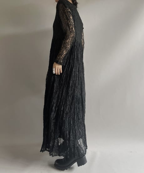 【USED】 Lace Sheer Long One-Piece / 231028-008