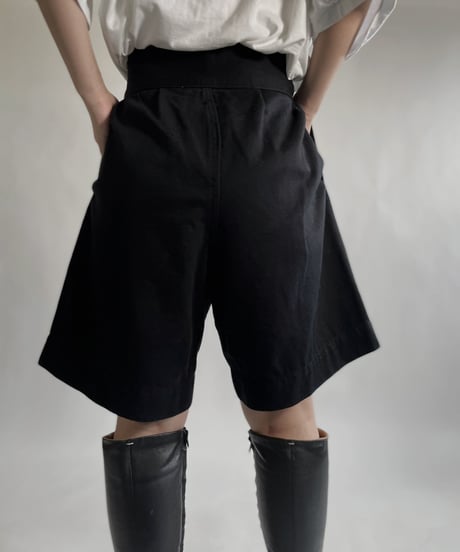 【MEND】  Italian ARMY Dyed Gurkha shorts -Black- / 220625-010