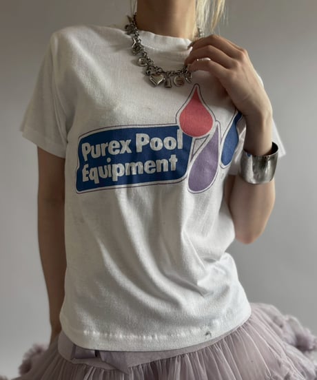 【USED】 RESIZED Made in USA Purex Pool Equipment T-Shirt / 260627-025