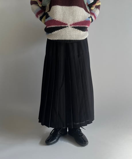 【USED】 Wool Pleats Skirt /250201-010