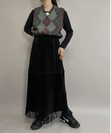 【USED】 Leather Skirt / 221022-013
