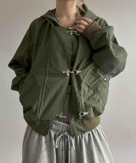 【RE;CIRCLE】RE U.S Military Rebuild Hooded Fireman Jacket Khaki / 260226-017