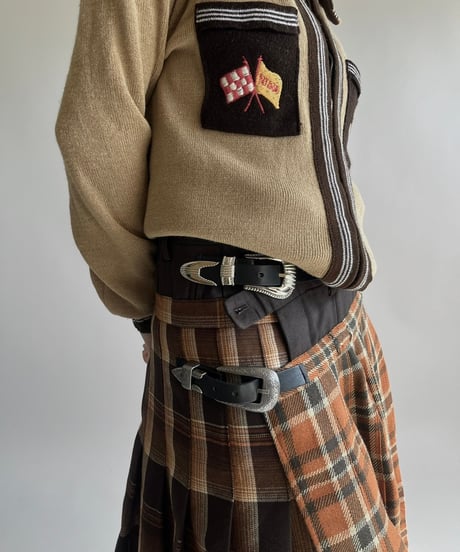 【RE;CIRCLE】 RE Kilt Skirt Long / 250206-004