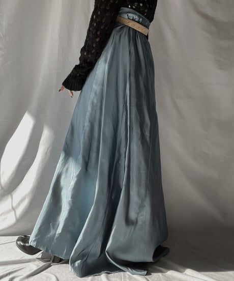 【USED】 Poly Long Skirt made in USA ② / 220107-007