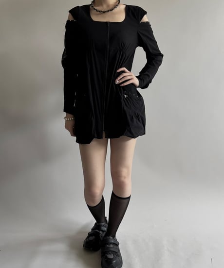 【USED】 Design Zip Up Short One-Piece  / 250531-005