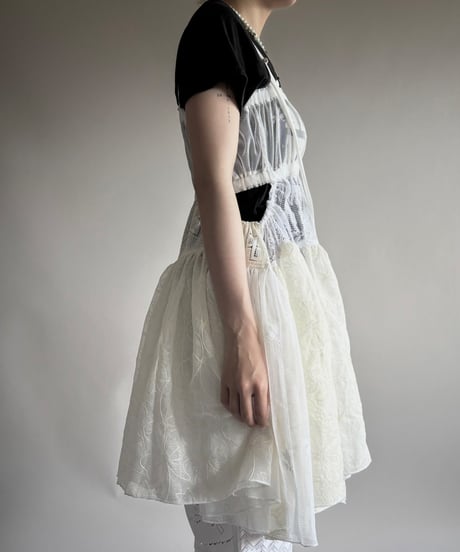 【RE;CIRCLE】RE Crochet Lace Patch work Camisole One-Piece Middle/250731-001
