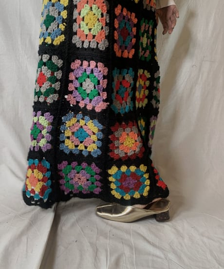 【USED】　Granny Knit Long Skirt②/210404-010
