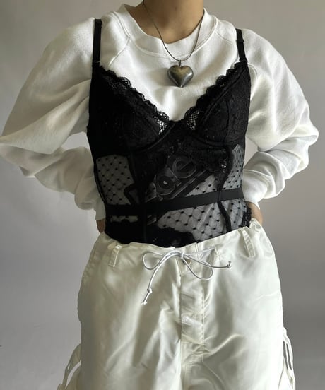 【USED】 Sheer Camisole Top /241207-035