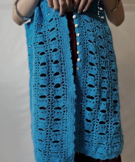 【USED】  Crochet N/S Long Vest/20210819-014