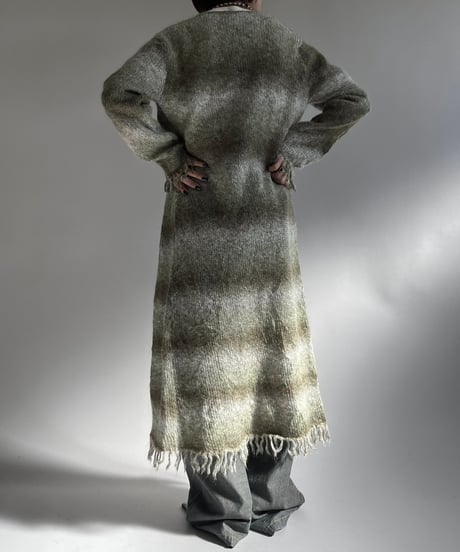 【USED】 Mohair Knit Gown Coat /250104-042