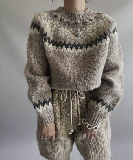 【USED】 Nordic Wool Knit Top/ 231026-001
