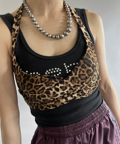 【USED】Leopard Pattered Camisole Top /240907-032