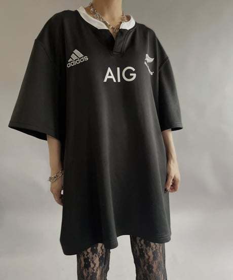 【USED 】adidas ALL BLACKS Soccer Shirt /240511-008