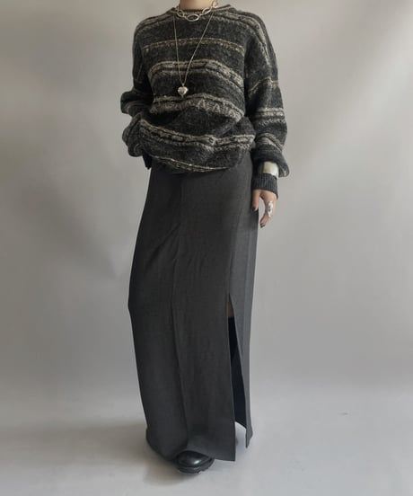 【USED】 Made in ITALY Wool Knit Top / 231028-005