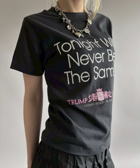 【USED】 RESIZED MADE in USA 80s Hanes TRUMP CASTLE T-Shirt / 260627-017