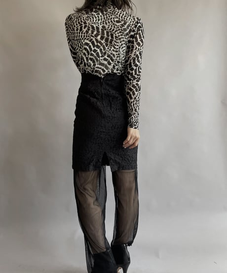 【USED】  L/S Leopard Sheer Top/ 230506-012