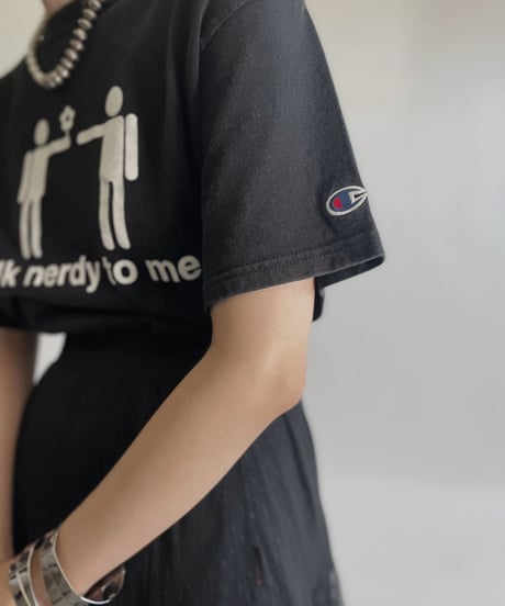 【USED】 Campion Short Sleeved T-shirt "Talk nerdy to me" /220716-037
