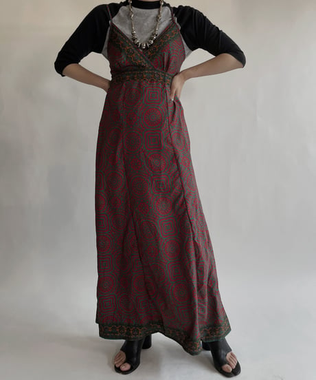 【USED】 Ethnic Printed Camisole One-piece / 220528-016