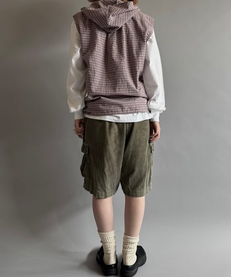 【RE;CIRCLE】 Stencil N/S Hooded Check Shirt  /  250911-002