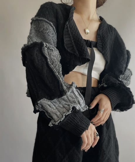 【RE;CIRCLE】 RE Alan Knit Bolero Black / 221006-011