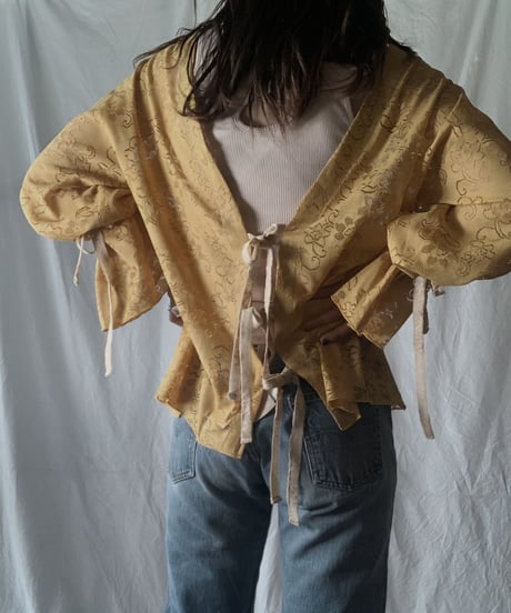 【RE;CIRCLE】 RE Lace Back Ribbon Blouse①/210630-001