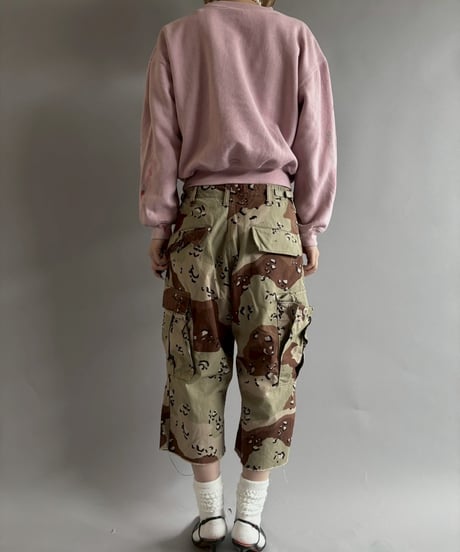 【USED】 Military Camouflage Cut Off Paint Pants /250925-007