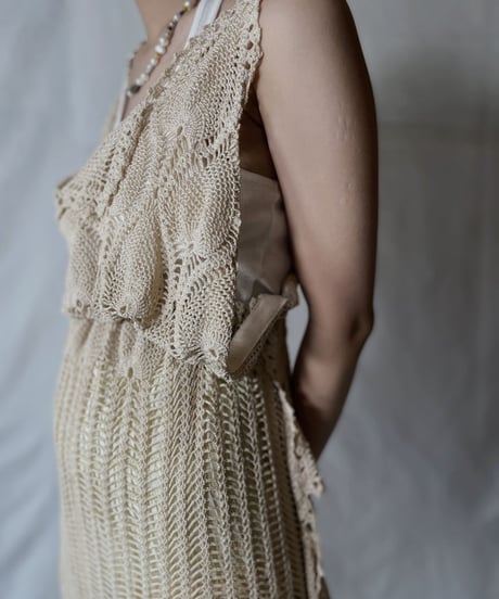 【RE;CIRCLE】  RE Crochet Lace N/S One-piece/20210819-042