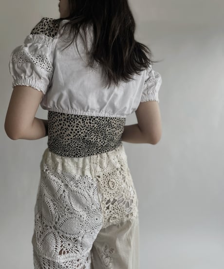 【USED】 White Cotton Short Sleeves Top / 220526-020
